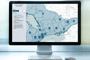 WE Data Tools Ontario Career & Sector Map screen shot